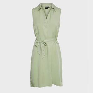 Vero Moda Light Green Tie-Waist Mini Dress